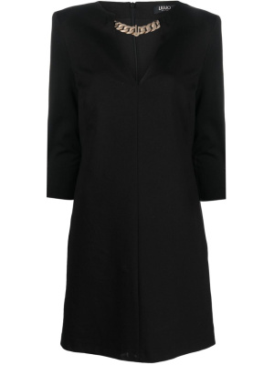

Chain-link V-neck minidress, LIU JO Chain-link V-neck minidress