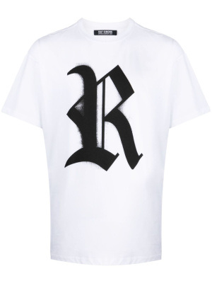 

Logo-print cotton T-shirt, Raf Simons Logo-print cotton T-shirt