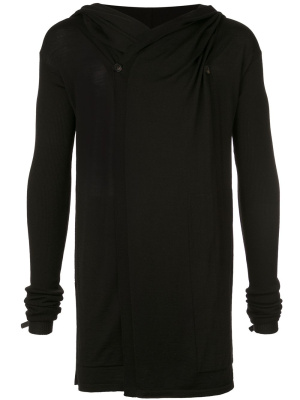 

Wool drape hooded sweater, Rick Owens Wool drape hooded sweater