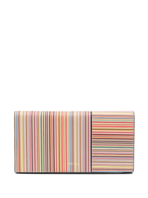 

Stripe-print leather wallet, Paul Smith Stripe-print leather wallet