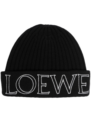 

Embroidered-logo wool beanie, LOEWE Embroidered-logo wool beanie