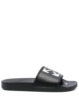 

Arrows logo-print slides, Off-White Arrows logo-print slides