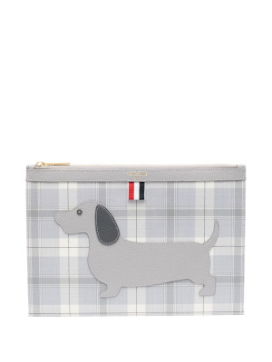 

Hector appliqué-detail clutch bag, Thom Browne Hector appliqué-detail clutch bag