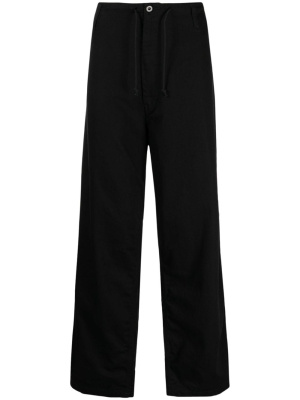 

Drawstring-waist cotton wide-leg jeans, Yohji Yamamoto Drawstring-waist cotton wide-leg jeans