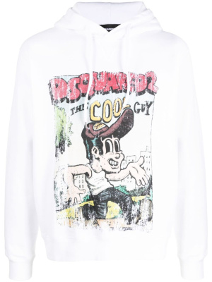 

Graffiti-print cotton hoodie, Dsquared2 Graffiti-print cotton hoodie