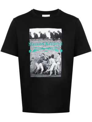 

Logo-print cotton T-shirt, Maison Kitsuné Logo-print cotton T-shirt