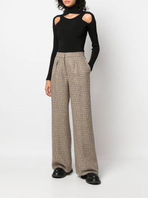 

Checked wide-leg trousers, Palm Angels Checked wide-leg trousers