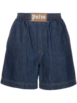 

Logo-patch cotton shorts, Palm Angels Logo-patch cotton shorts