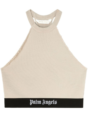 

Logo-tape halterneck top, Palm Angels Logo-tape halterneck top