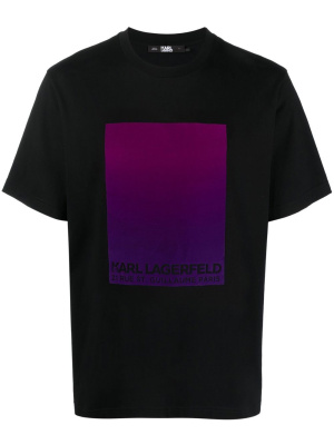 

Flock logo-print T-shirt, Karl Lagerfeld Flock logo-print T-shirt