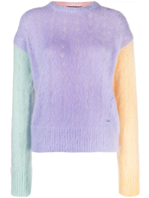 

Colour-block cable-knit jumper, Dsquared2 Colour-block cable-knit jumper