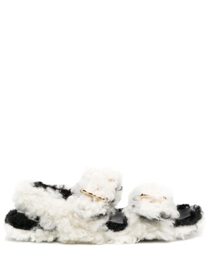 

Shearling buckled sandals, Marni Shearling buckled sandals