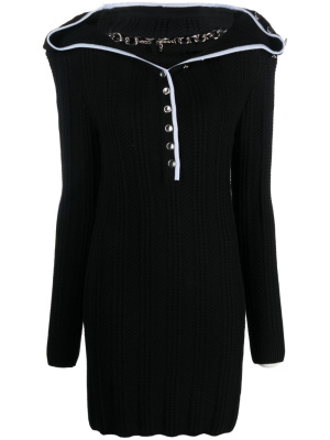 

Ruffle-collar merino wool minidress, Y/Project Ruffle-collar merino wool minidress