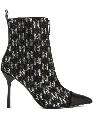 

Sarabande 90mm monogram-pattern boots, Karl Lagerfeld Sarabande 90mm monogram-pattern boots
