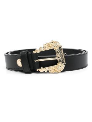 

Baroque-buckle leather belt, Versace Jeans Couture Baroque-buckle leather belt