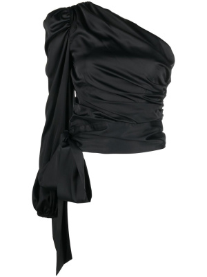 

Ruched-detail one-shoulder top, PINKO Ruched-detail one-shoulder top
