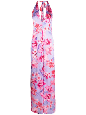

Floral-print satin jumpsuit, PINKO Floral-print satin jumpsuit