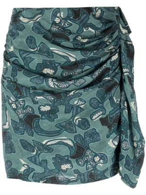 

Graphic-print ruched miniskirt, IRO Graphic-print ruched miniskirt