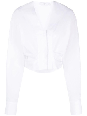 

V-neck cropped shirt, IRO V-neck cropped shirt