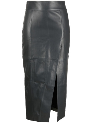 

Magali high-waist leather midi skirt, IRO Magali high-waist leather midi skirt