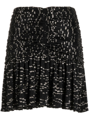 

Riham polka-dot draped miniskirt, IRO Riham polka-dot draped miniskirt