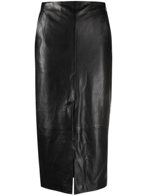 

High-waist leather midi skirt, IRO High-waist leather midi skirt