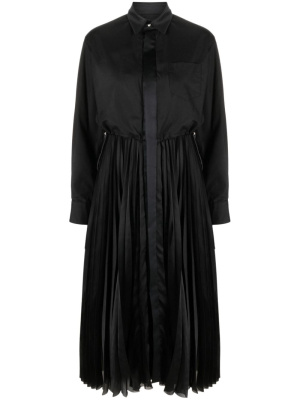 

Pleated midi shirtdress, Sacai Pleated midi shirtdress