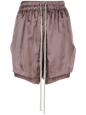 

Satin-finish drawstring-waistband shorts, Rick Owens Satin-finish drawstring-waistband shorts