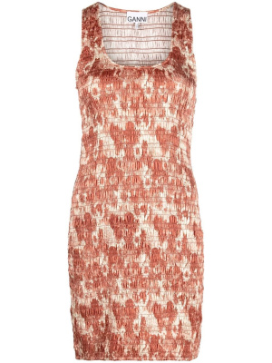 

Floral-print mini dress, GANNI Floral-print mini dress