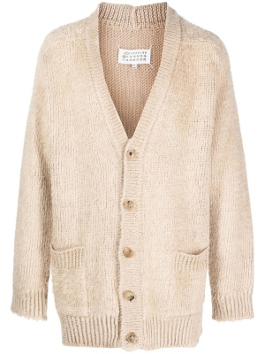 

Chunky-knit V-neck cardigan, Maison Margiela Chunky-knit V-neck cardigan
