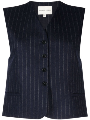 

Pinstripe-pattern martingale waistcoat, Loulou Studio Pinstripe-pattern martingale waistcoat
