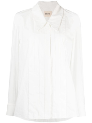 

Dorian pleated cotton shirt, KHAITE Dorian pleated cotton shirt