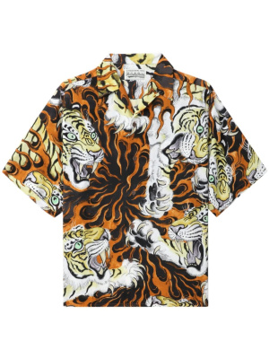 

Graphic-print notched-collar shirt, WACKO MARIA Graphic-print notched-collar shirt