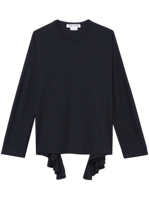 

Draped-detail crew-neck blouse, Comme Des Garçons Comme Des Garçons Draped-detail crew-neck blouse
