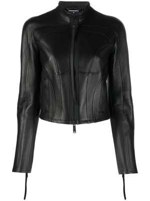 

Panelled leather jacket, Dsquared2 Panelled leather jacket