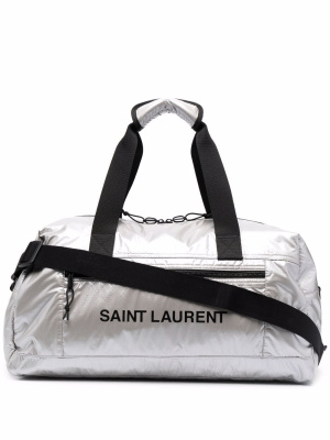 

Metallic logo-print luggage bag, Saint Laurent Metallic logo-print luggage bag