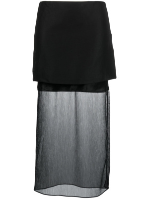 

Semi-sheer panelled skirt, Helmut Lang Semi-sheer panelled skirt