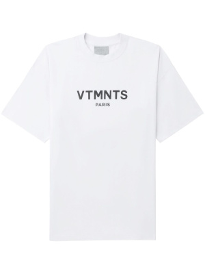 

Logo-print stretch-cotton T-shirt, VTMNTS Logo-print stretch-cotton T-shirt