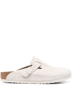 

Suede flat slides, Birkenstock Suede flat slides