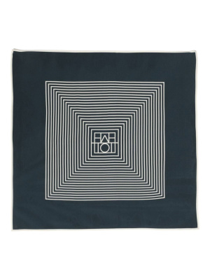 

Logo-print square scarf, TOTEME Logo-print square scarf