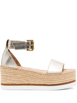 

Flatform metallic sandals, See by Chloé Flatform metallic sandals
