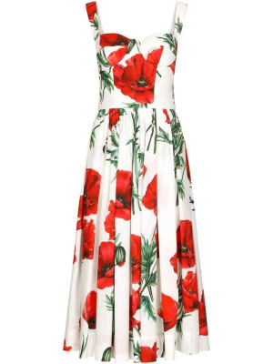 

Floral-print midi dress, Dolce & Gabbana Floral-print midi dress