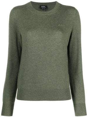 

Mélange-effect virgin-wool jumper, A.P.C. Mélange-effect virgin-wool jumper