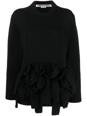

Crew-neck appliqué-detail jumper, Comme Des Garçons Crew-neck appliqué-detail jumper