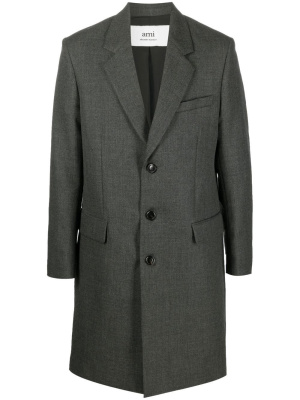

Single-breasted button coat, AMI Paris Single-breasted button coat