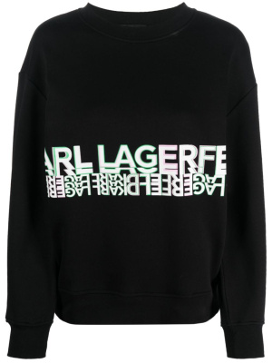 

Logo-print crew-neck sweatshirt, Karl Lagerfeld Logo-print crew-neck sweatshirt