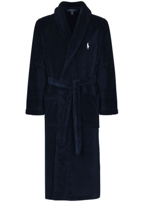 

Logo-embroidered cotton robe, Polo Ralph Lauren Logo-embroidered cotton robe