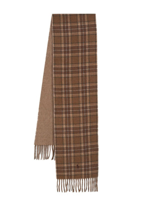 

Polo Pony-motif plaid scarf, Polo Ralph Lauren Polo Pony-motif plaid scarf