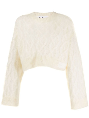 

Logo-patch cropped jumper, REMAIN Logo-patch cropped jumper