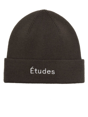 

Logo-embroidered wool beanie, Etudes Logo-embroidered wool beanie